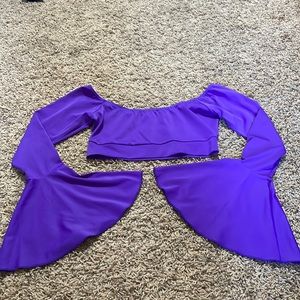 cute purple swim top